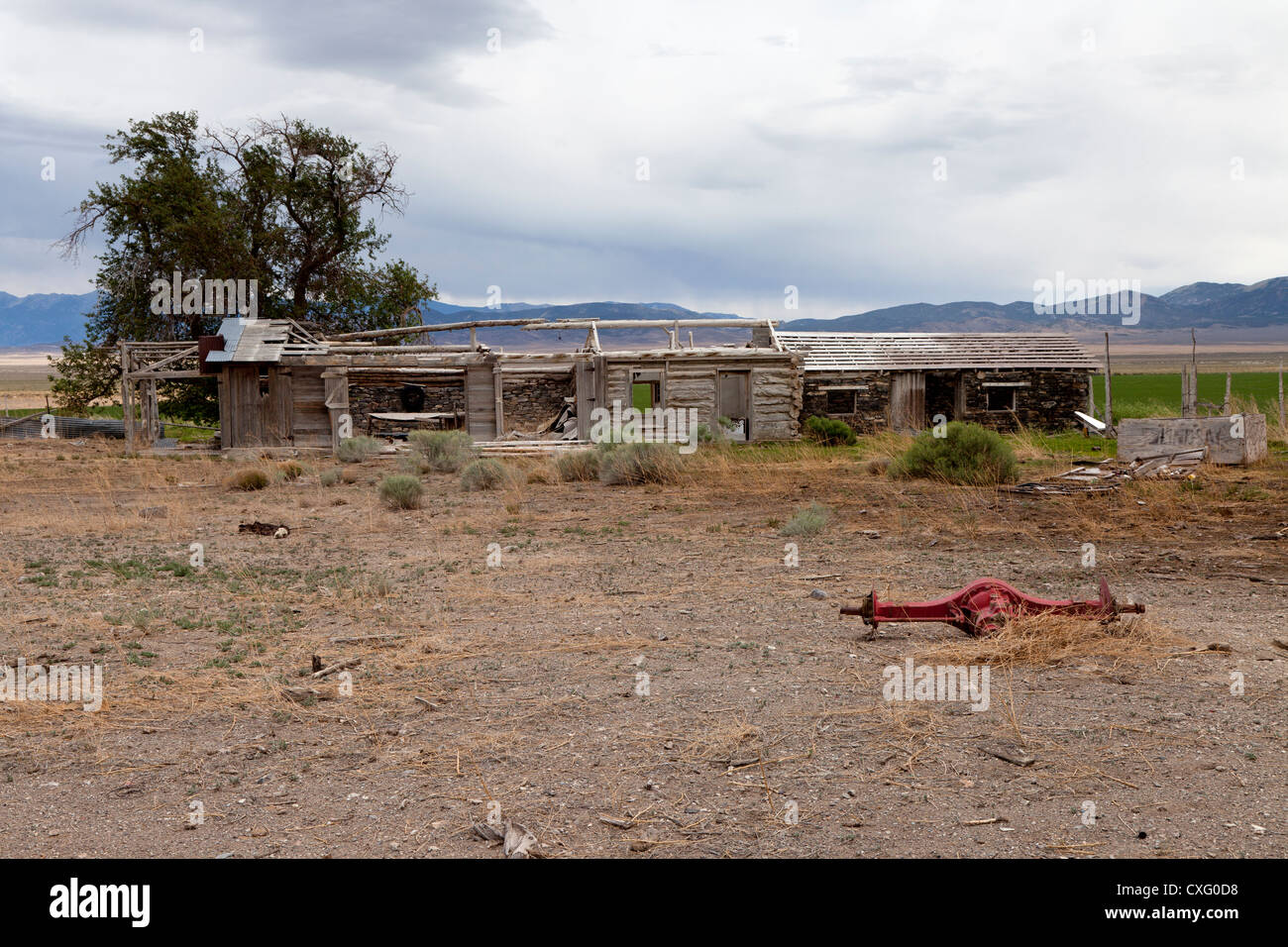 Tippet nel suo ranch che si trova lungo la Lincoln Highway nella parte orientale del Nevada, era in uso fin dai primi del Novecento fino a partire dagli anni settanta Foto Stock