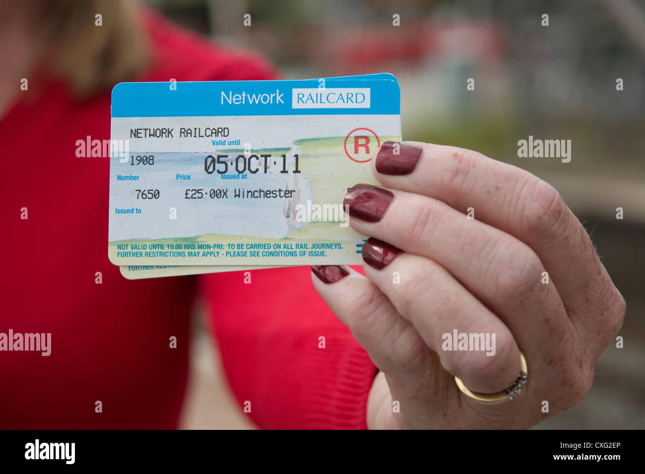 Network Railcard per prezzo ridotto viaggiare nel Regno Unito Foto Stock