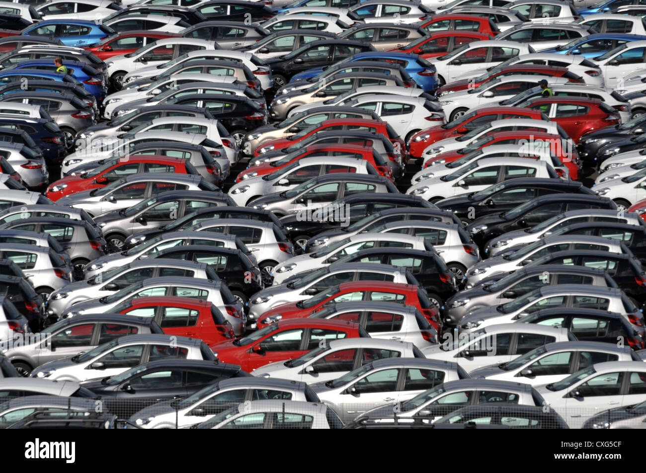 Nuovo su vetture del Porto a Southampton Inghilterra Foto Stock