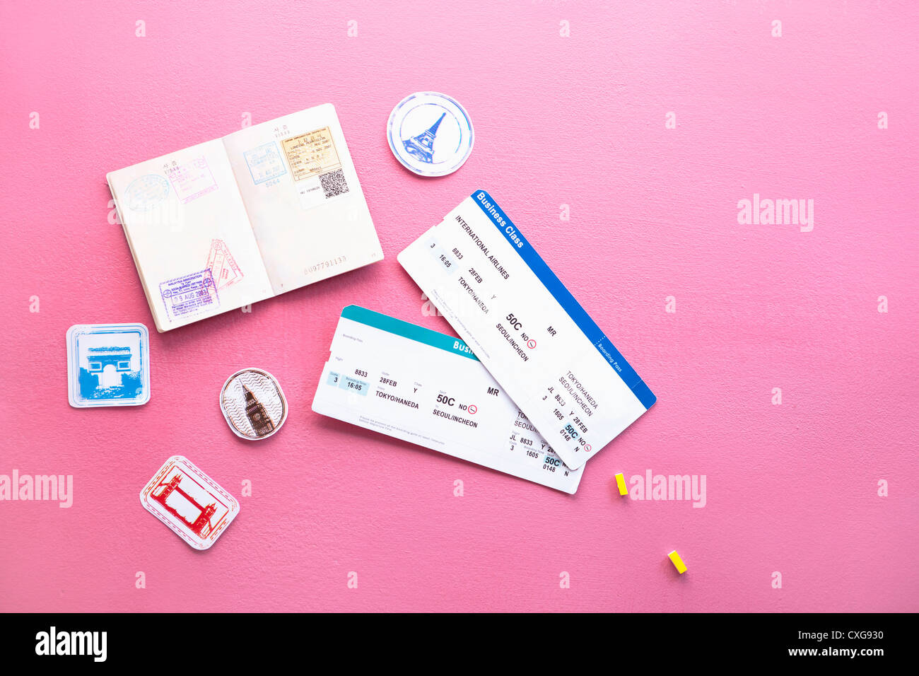 articoli di viaggio Foto Stock