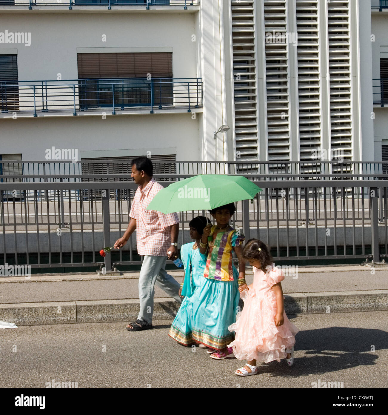 Scena di strada a Basilea Foto Stock