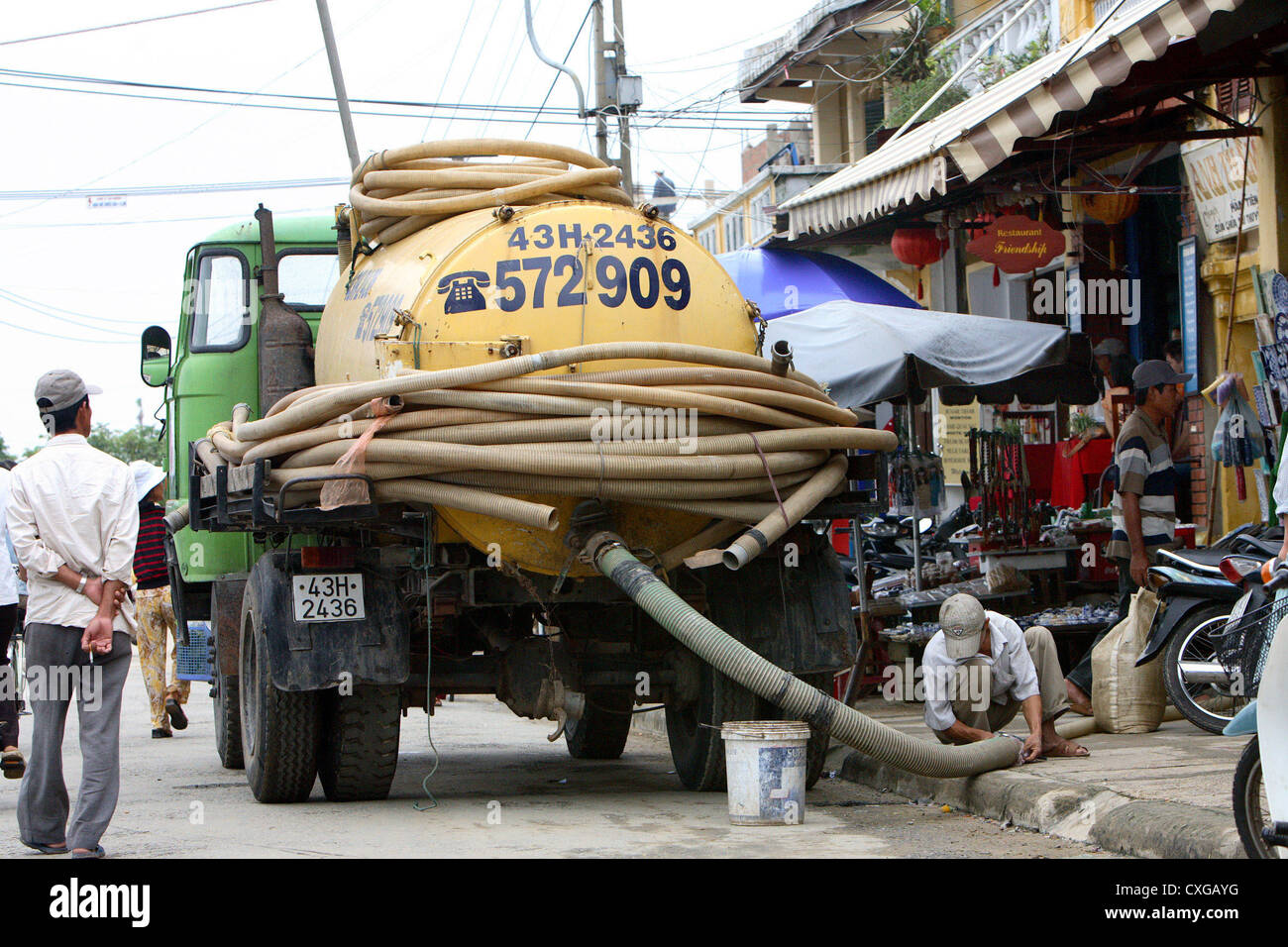 Il Vietnam succhiare, la città del sistema fognario Foto Stock