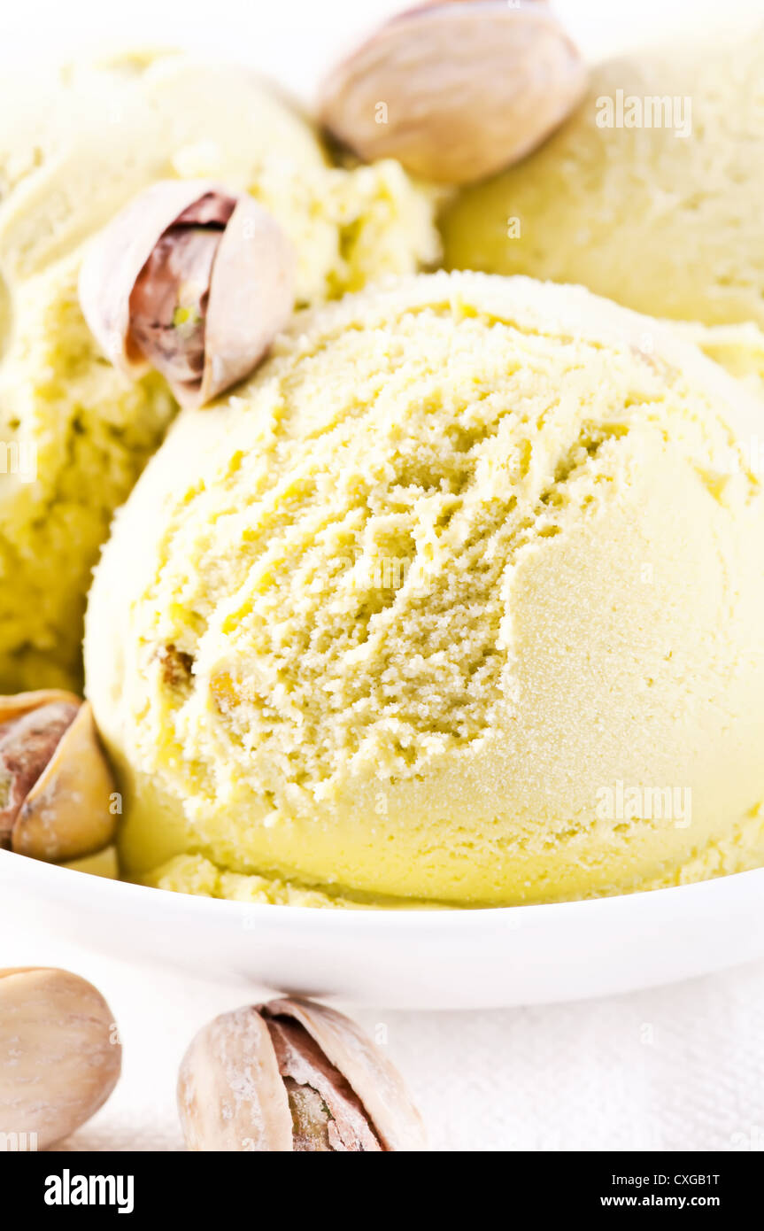 Il pistacchio gelato Foto Stock