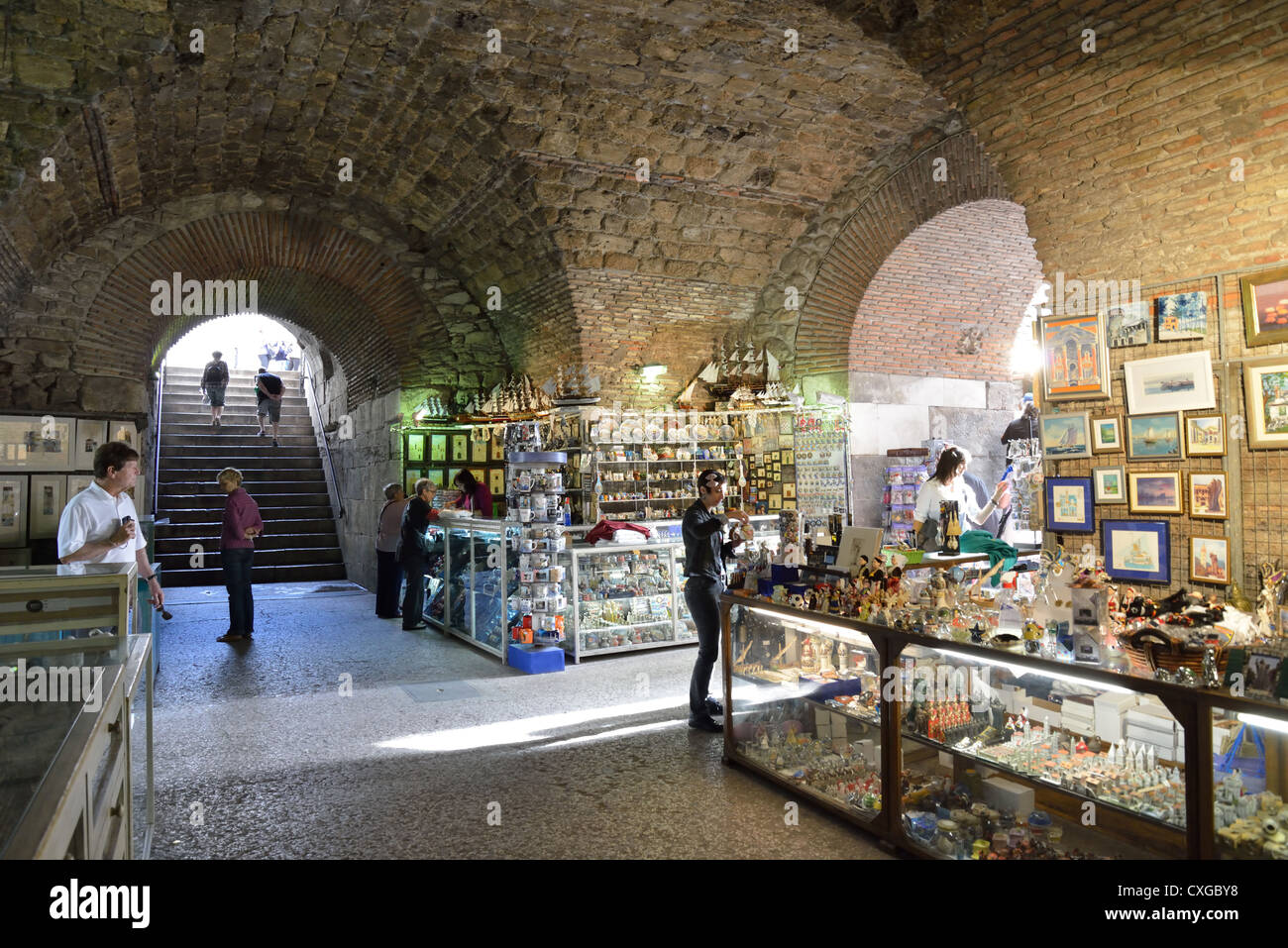 Il seminterrato del Palazzo di Diocleziano, Split, Split-Dalmatia County, Croazia Foto Stock