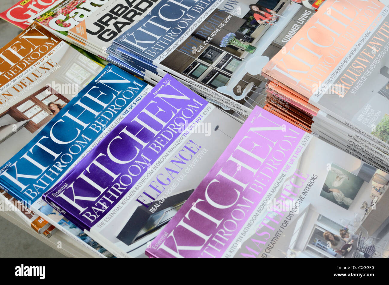 La cucina, il bagno e la camera da letto Magazine Foto Stock