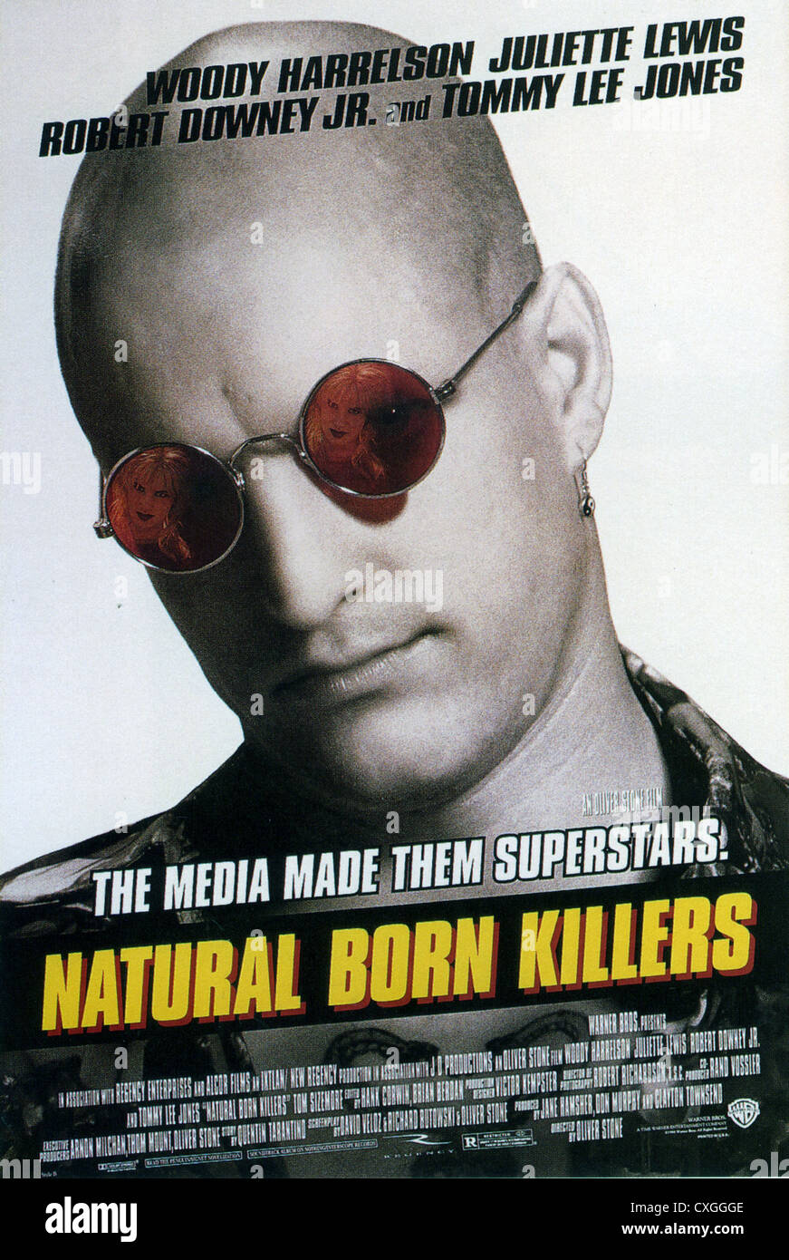 Naturale di Assassini nati Poster per 1994 Warner Bros film con Woody Harrelson Foto Stock
