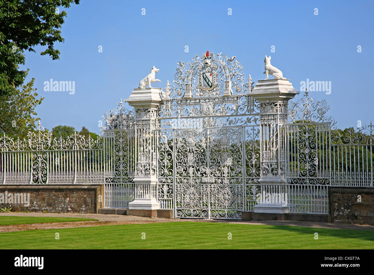 Chirk Castle ingresso Gate North Wales UK Regno Unito UE Unione europea EUROPA Foto Stock