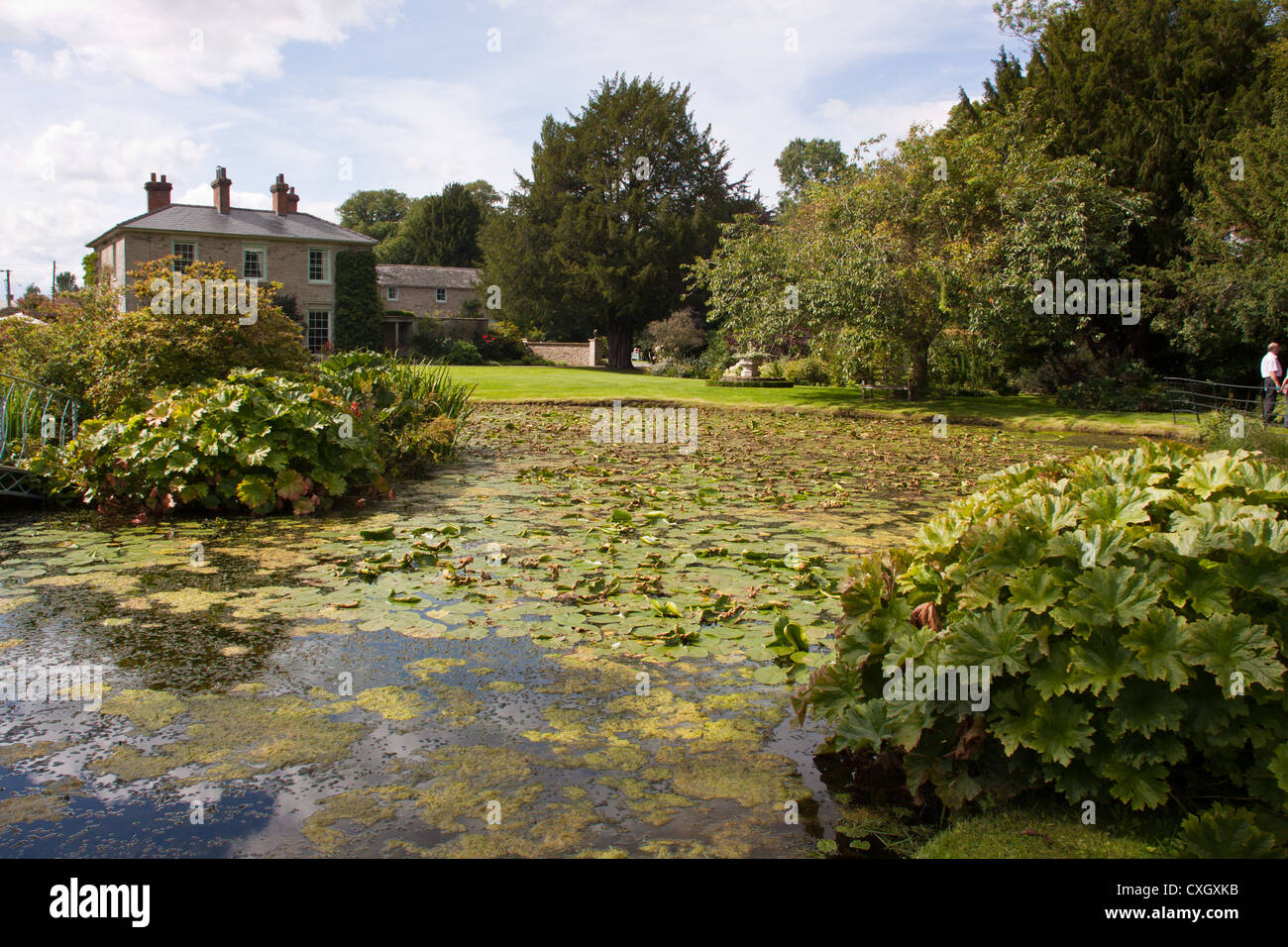 Il Manor House nel villaggio grazioso borgo di Eardisland Herefordshire England Regno Unito. Foto Stock