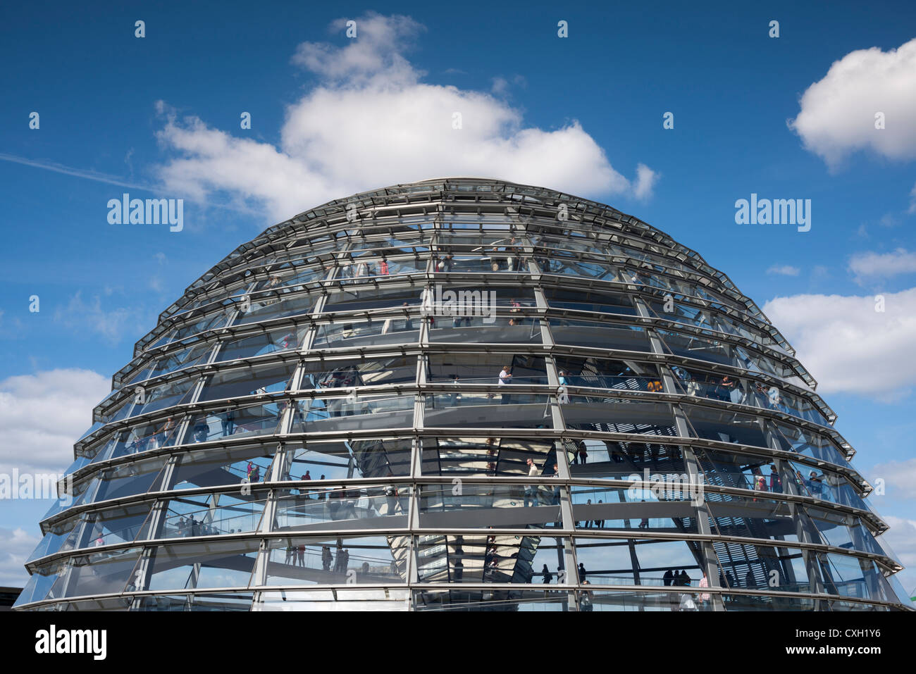 Edificio del Reichstag cupola di vetro, Berlino, Germania, Europa Foto Stock