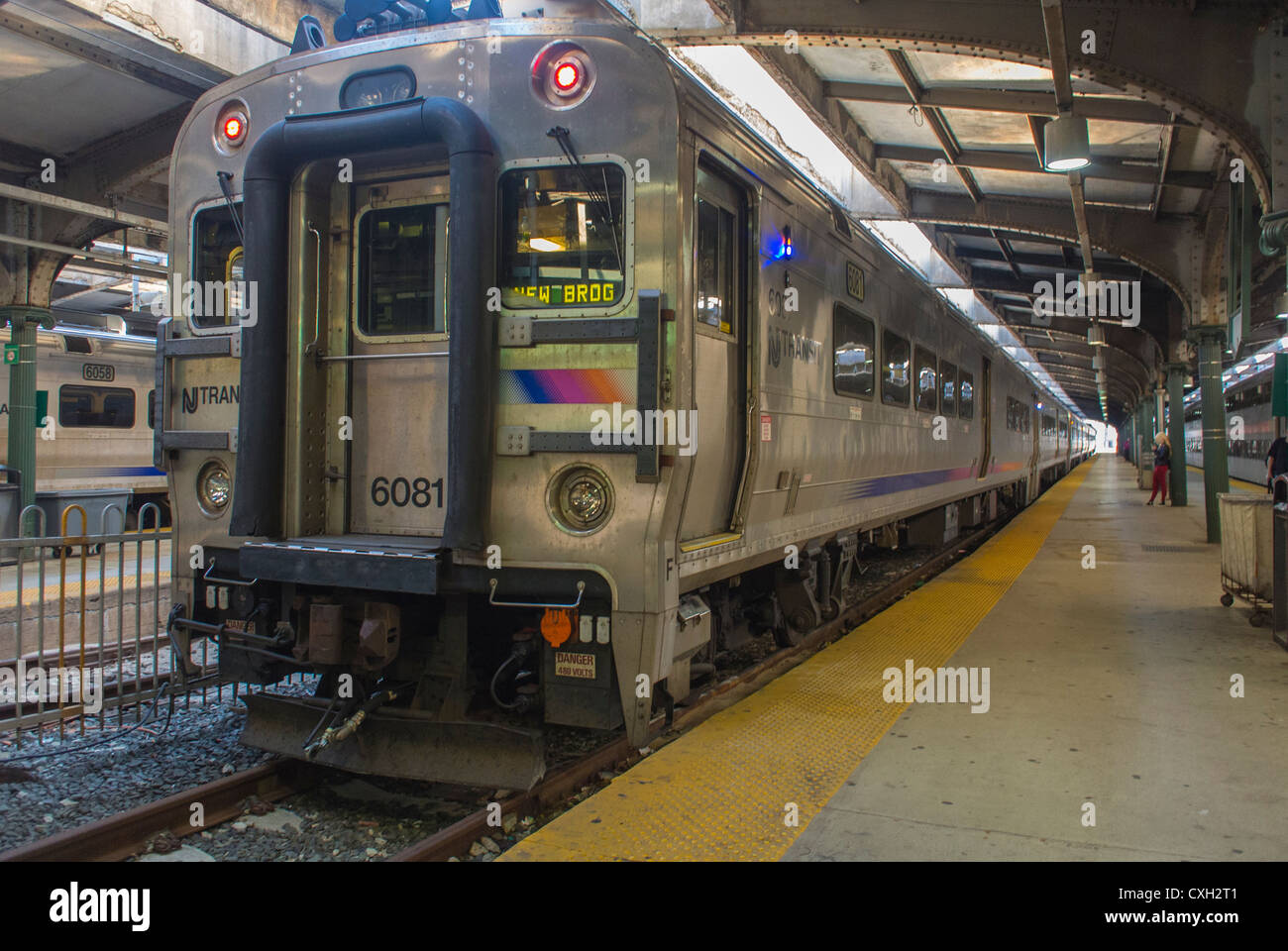Hoboken, New Jersey, USA, zona di New York, stazione ferroviaria NJ Transit, "Hoboken Terminal" Foto Stock