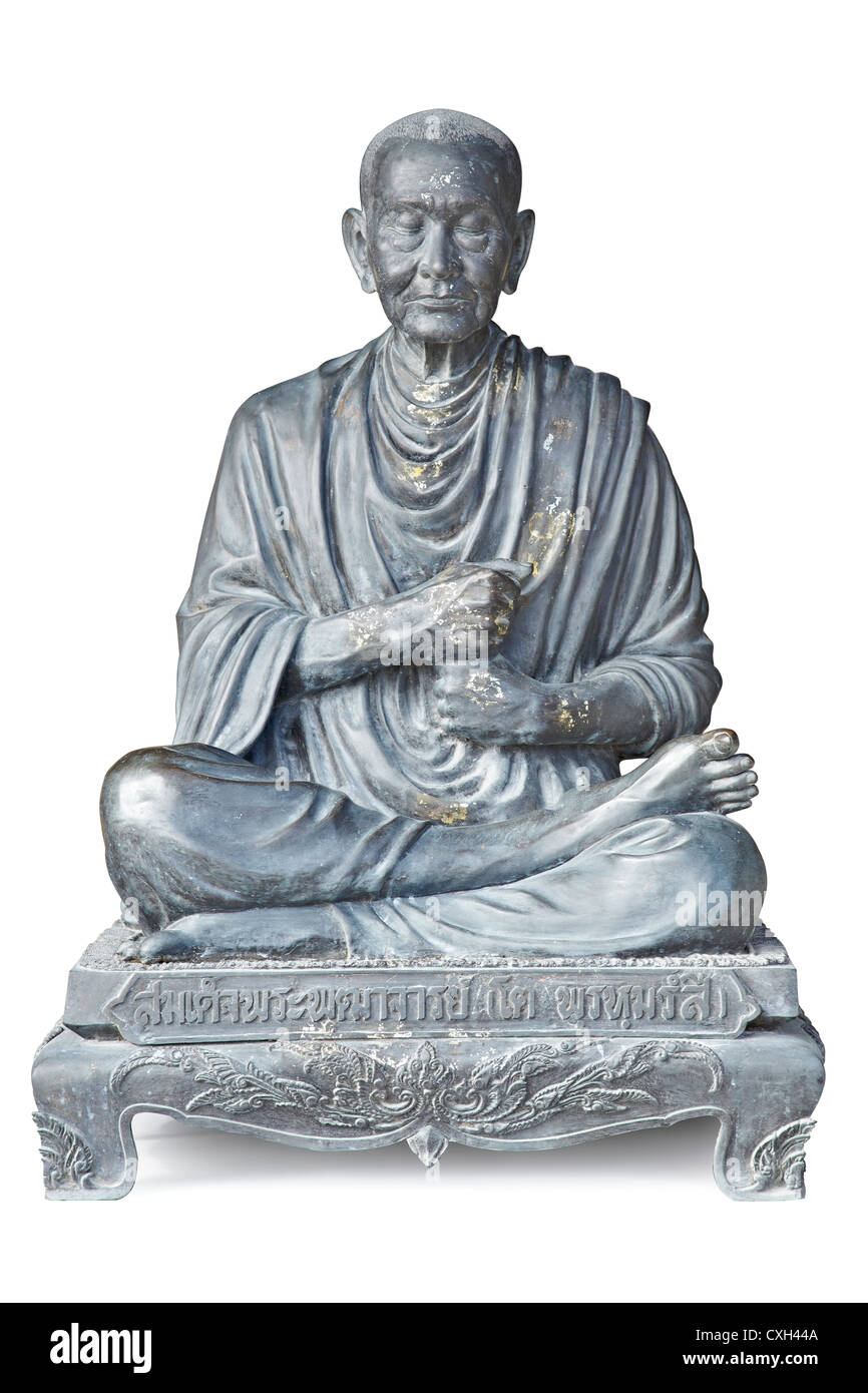 Statua di monaco buddista Foto Stock