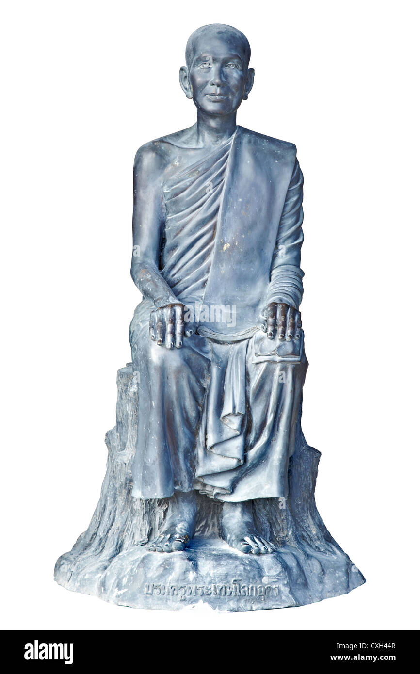 Statua di monaco buddista Foto Stock