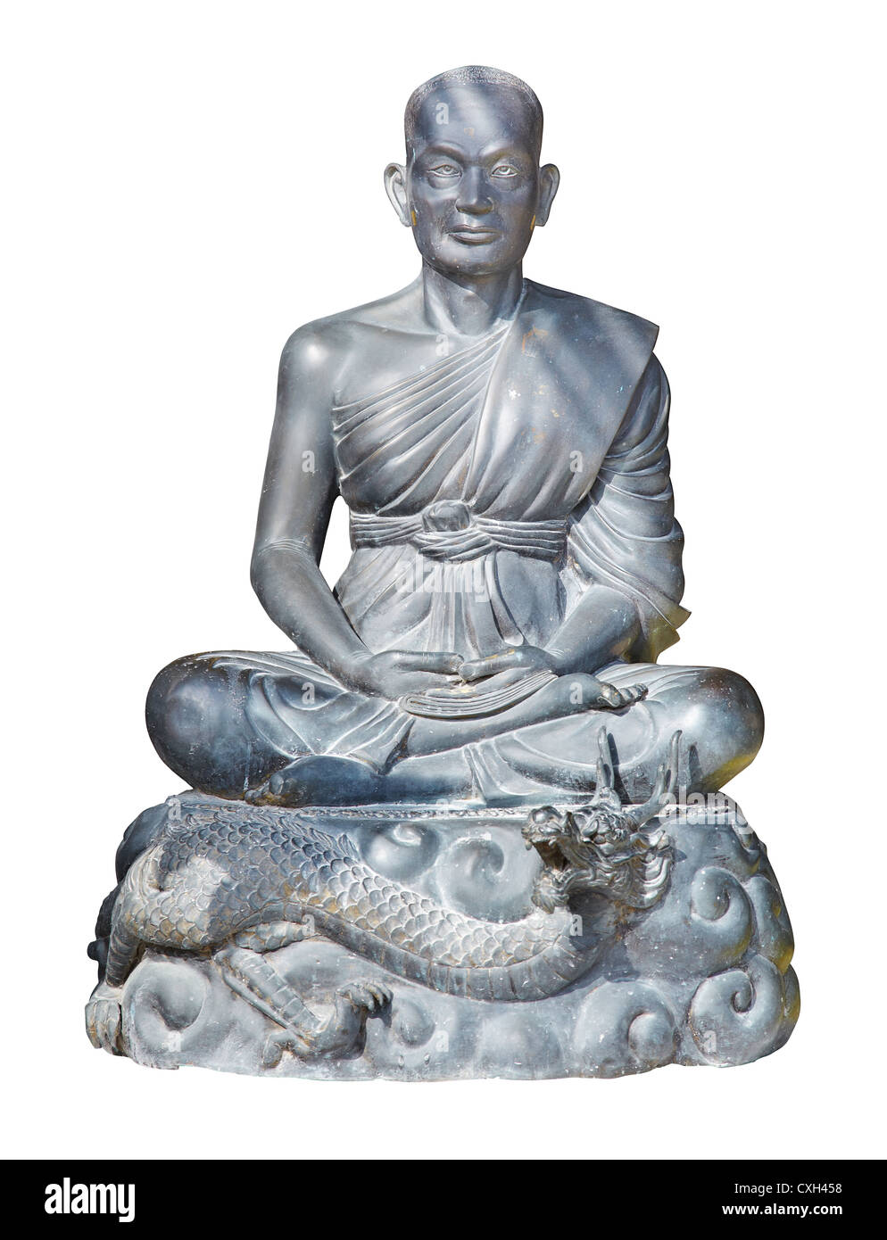 Statua di monaco buddista Foto Stock