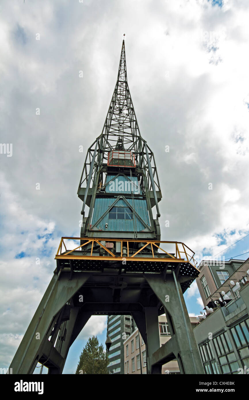 Gru nel centro di Amsterdam nei Paesi Bassi Foto Stock