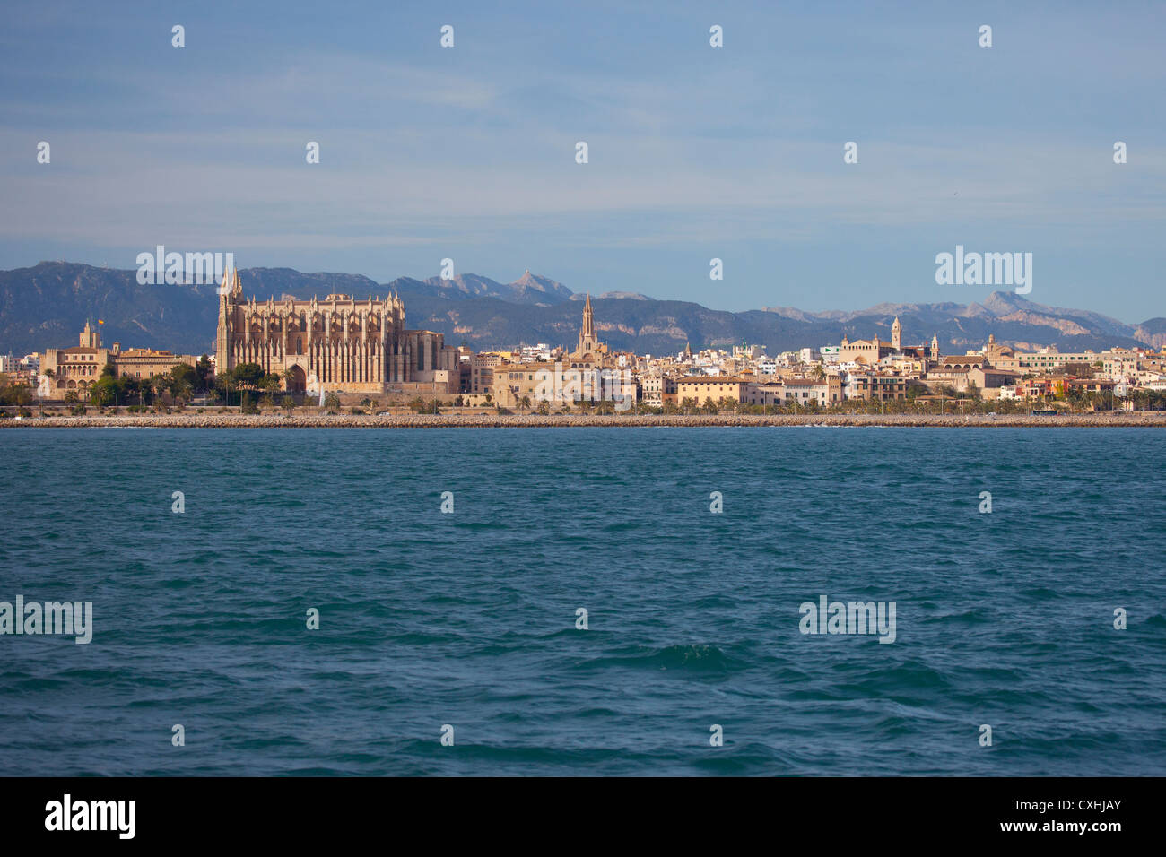 Palma de Mallorca waterfront Foto Stock