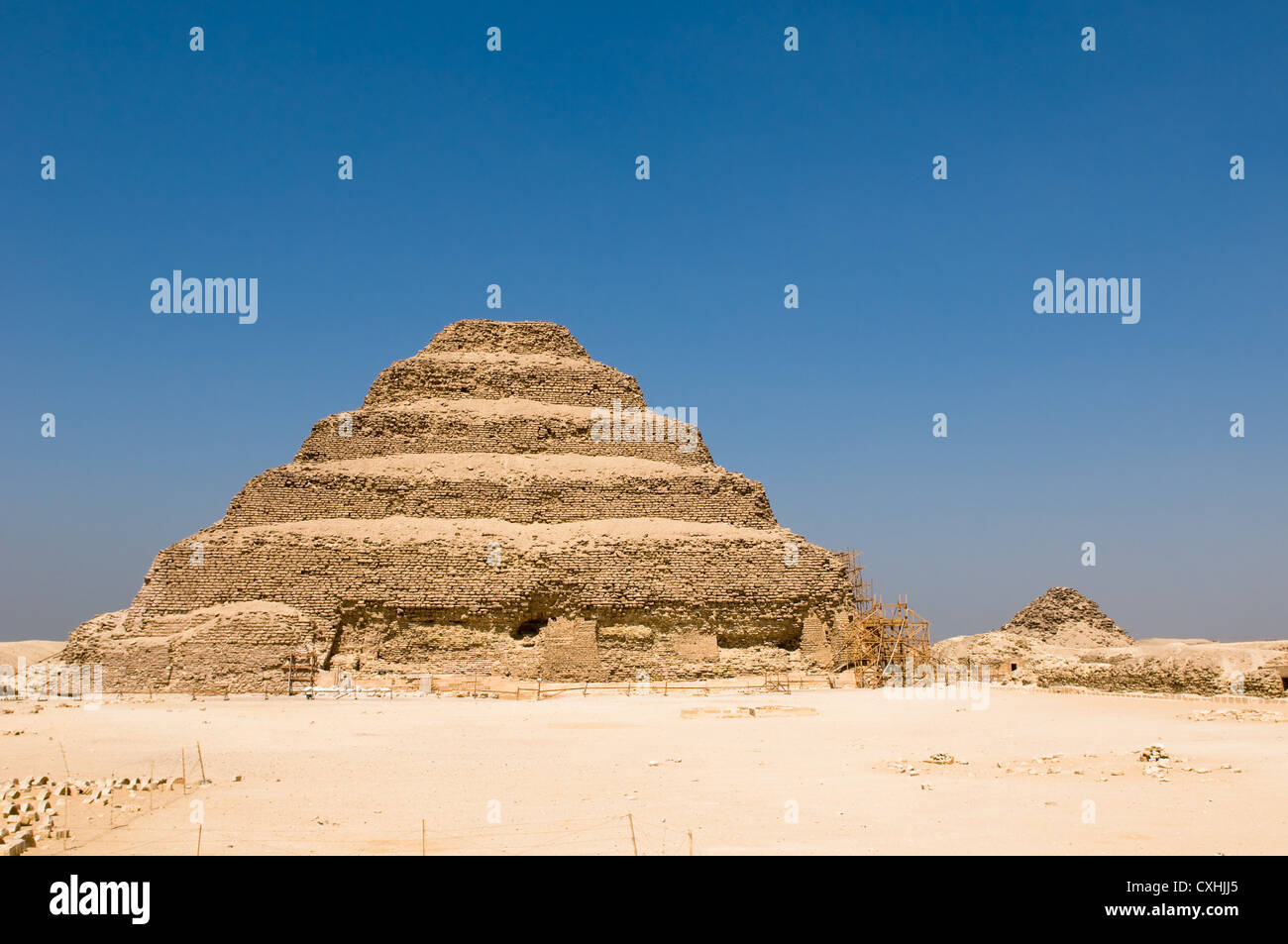 Passo piramide a Saqqara, Egitto Foto Stock