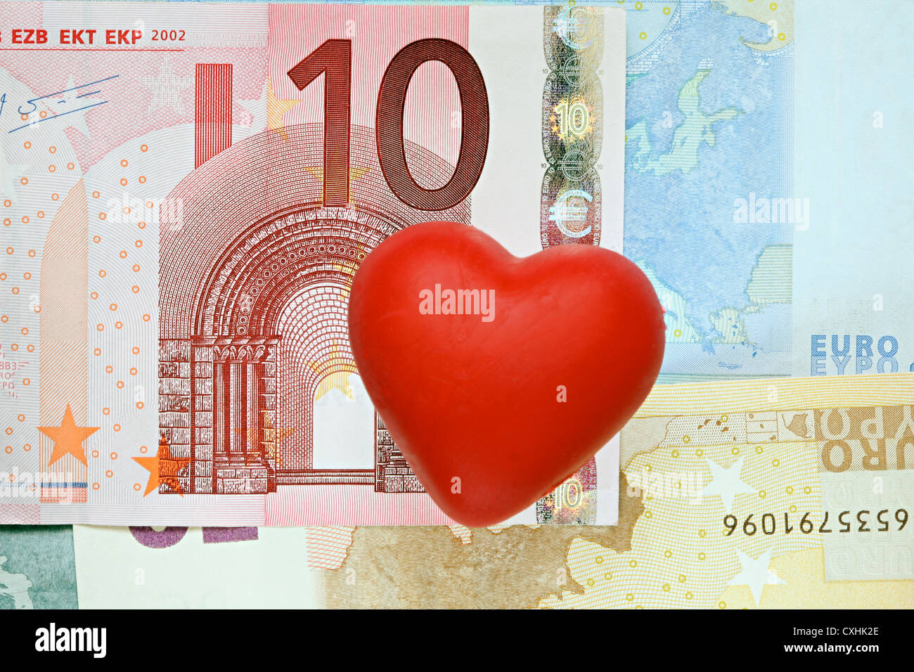 Krankentagegeld Krankenkasse Krankenversicherung Herz kitsch di simbolo Foto Stock