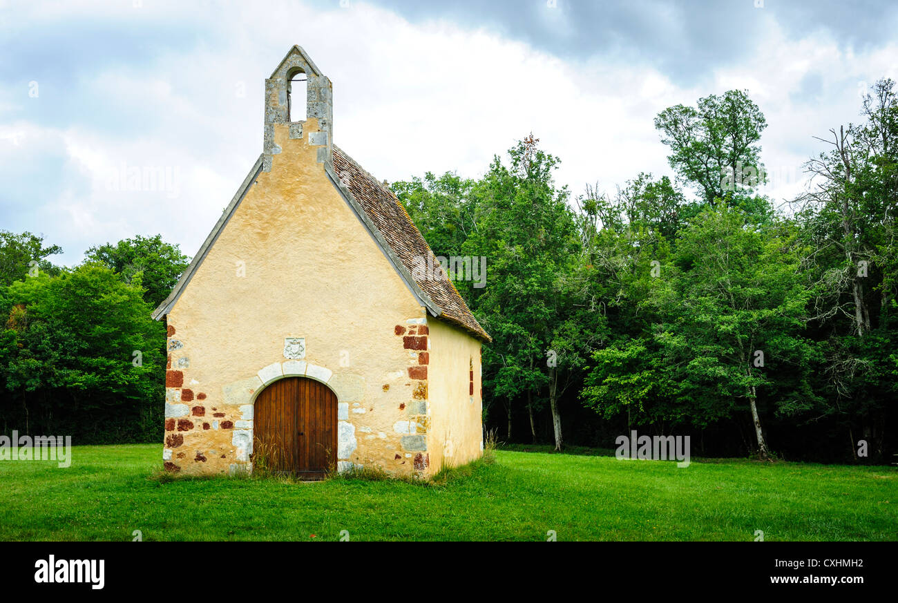 Il sedicesimo secolo Chapelle Saint Sulpice, Indre, Brenne parco nazionale, Francia Foto Stock