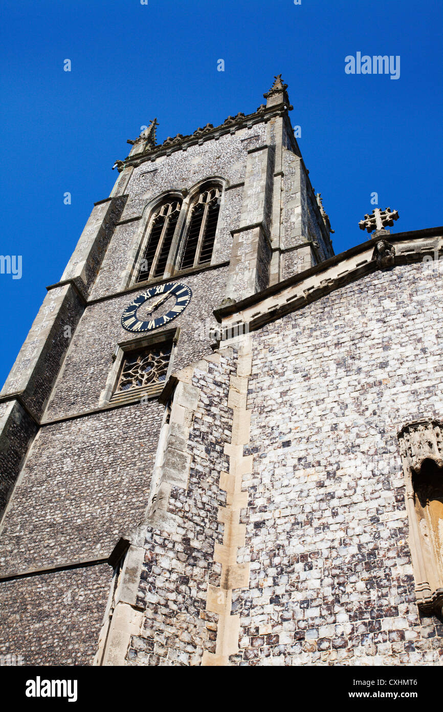 San Pietro e San Paolo torre campanaria più alta nel Norfolk a CROMER Inghilterra Norfolk Foto Stock