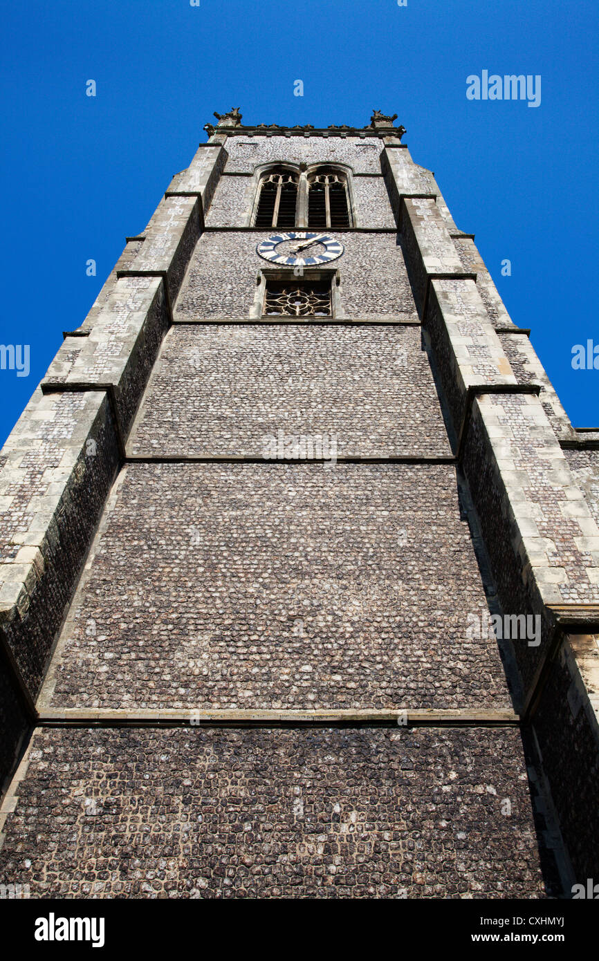 San Pietro e San Paolo torre campanaria più alta nel Norfolk a CROMER Inghilterra Norfolk Foto Stock