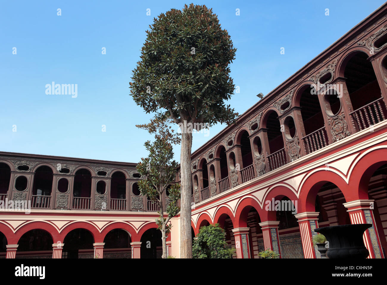 Santo Domingo chiostro, Lima, Peru Foto Stock