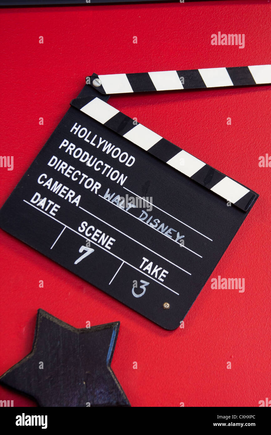 Filmato marcatore di produzione Foto Stock