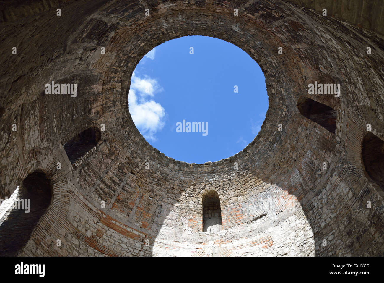 Il Vestibolo circolare del Palazzo di Diocleziano, Città Vecchia, Split, Split-Dalmatia County, Croazia Foto Stock