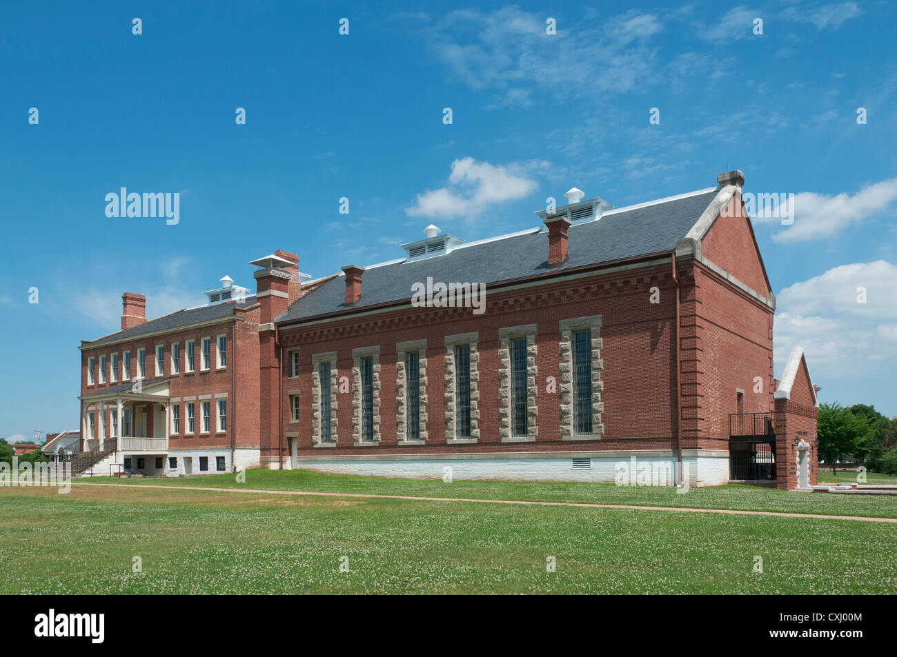 Arkansas, Fort Smith National Historic Site, Barracks-Courthouse-prigione circa metà ottocento, Centro Visitatori. Foto Stock