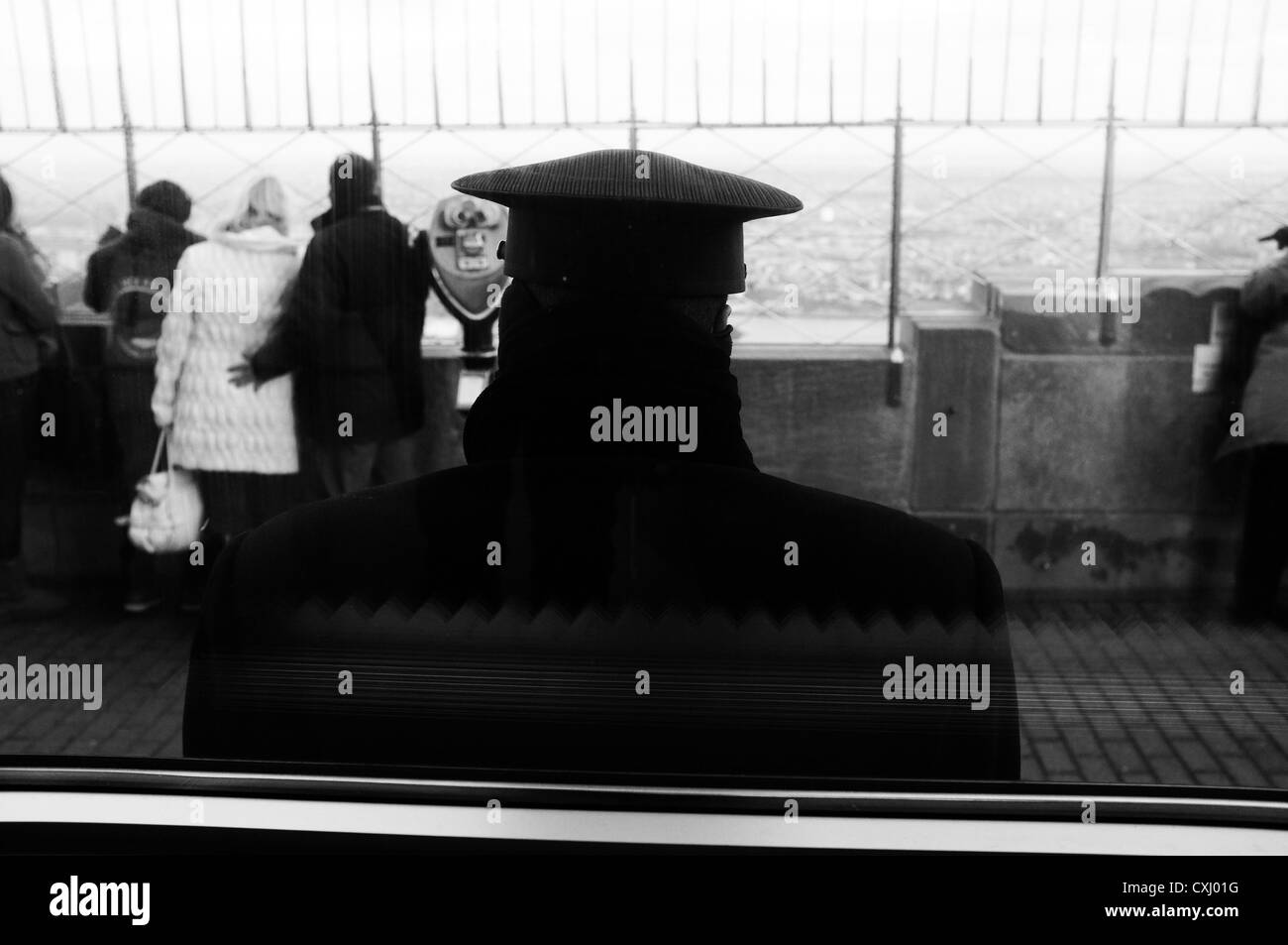La guardia di sicurezza Empire State Building Foto Stock