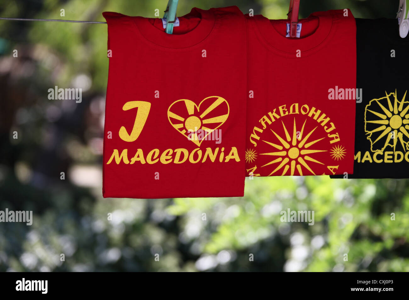 Materiale promozionale per i turisti in Macedonia Foto Stock