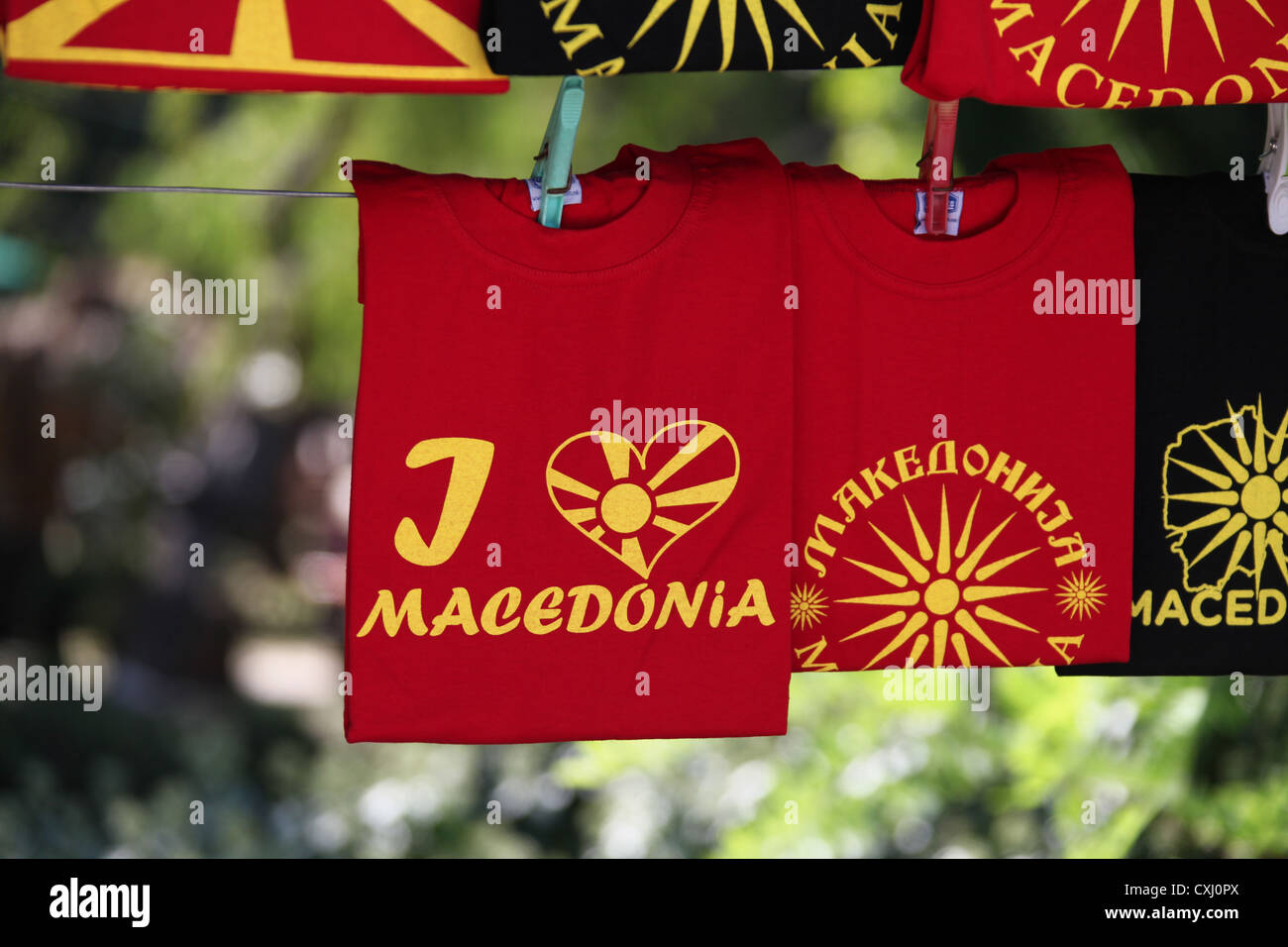 Materiale promozionale per i turisti in Macedonia Foto Stock