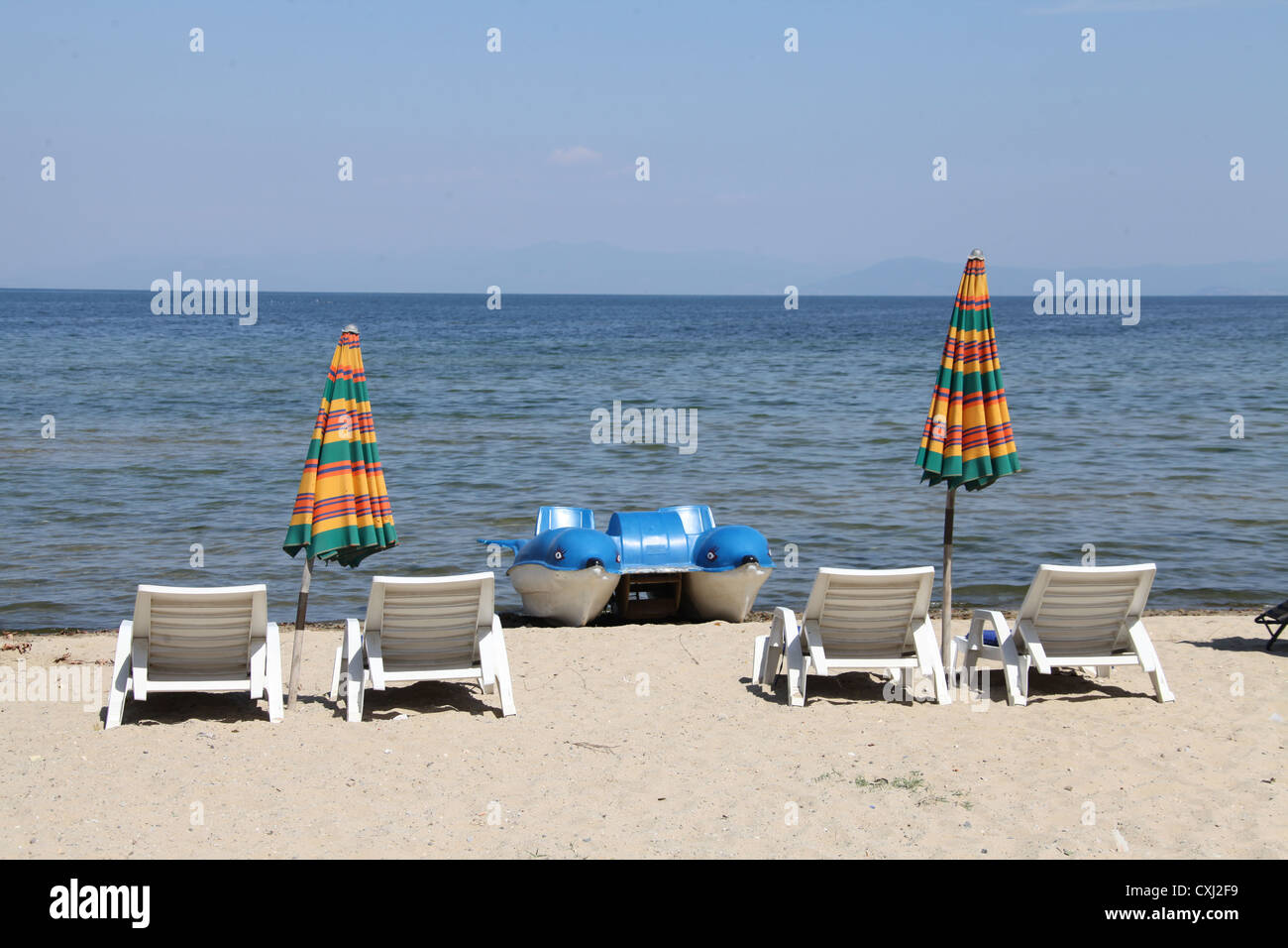 Il lago di Ohrid in Albania Foto Stock