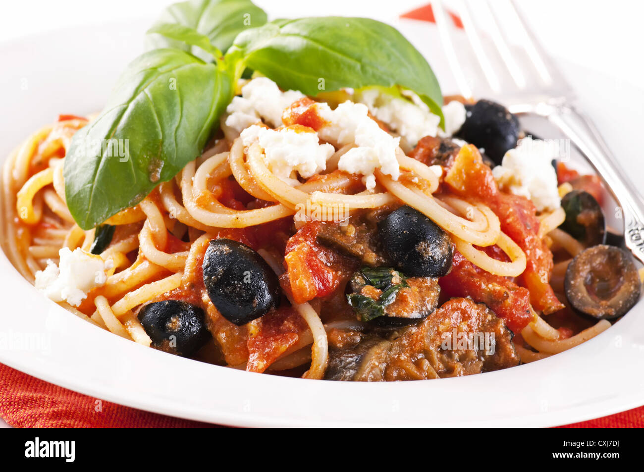 Pasta alla siciliana Foto Stock