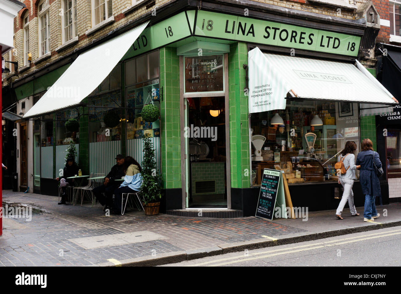 I famosi negozi di Lina deli in Soho. Foto Stock