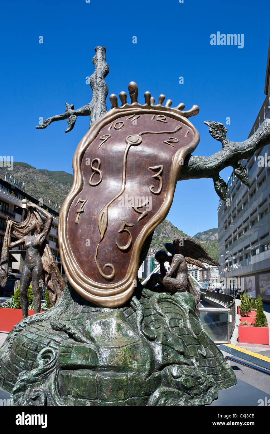 'La Noblesse du Temps" scultura (1977) artista: Salvador Dali Andorra La Vella. Andorra Foto Stock