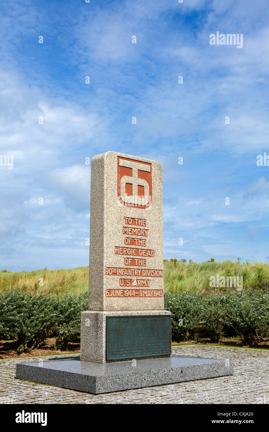 American US D giorno memoriale al novantesimo di divisione di fanteria a Utah Beach Foto Stock