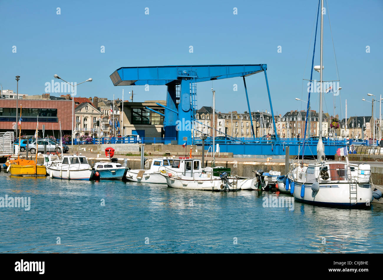 Porto di Dieppe, comune nel dipartimento Seine-Maritime nella regione Alta Normandia in Francia nordoccidentale Foto Stock
