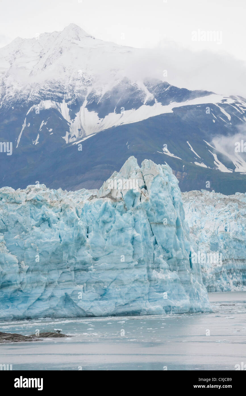 Ghiacciaio Hubbard nella baia di disincanto, Alaska, STATI UNITI D'AMERICA Foto Stock