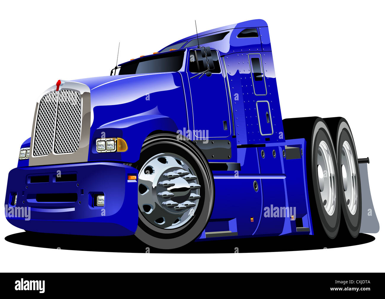 Cartoon semi-carrello Foto Stock