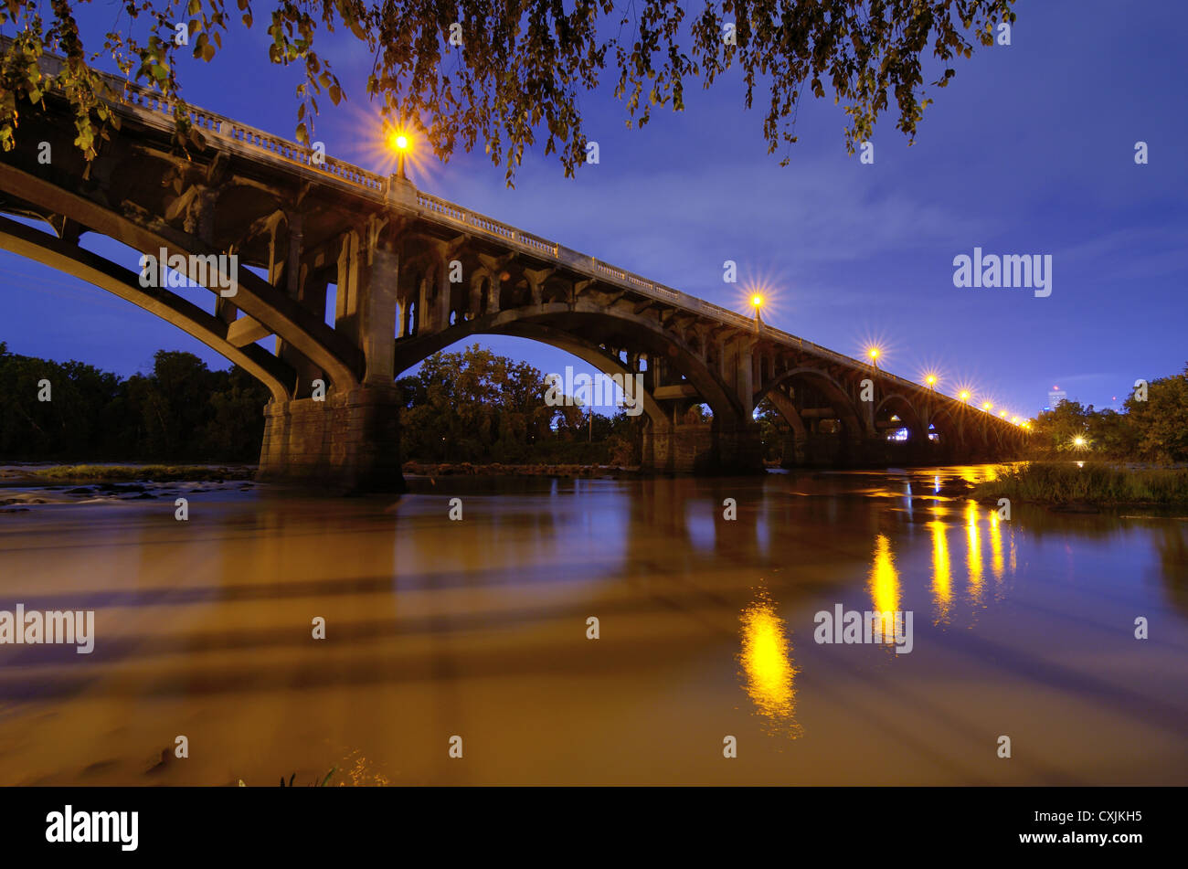 Gervais Street Bridge a Columbia nella Carolina del Sud Foto Stock