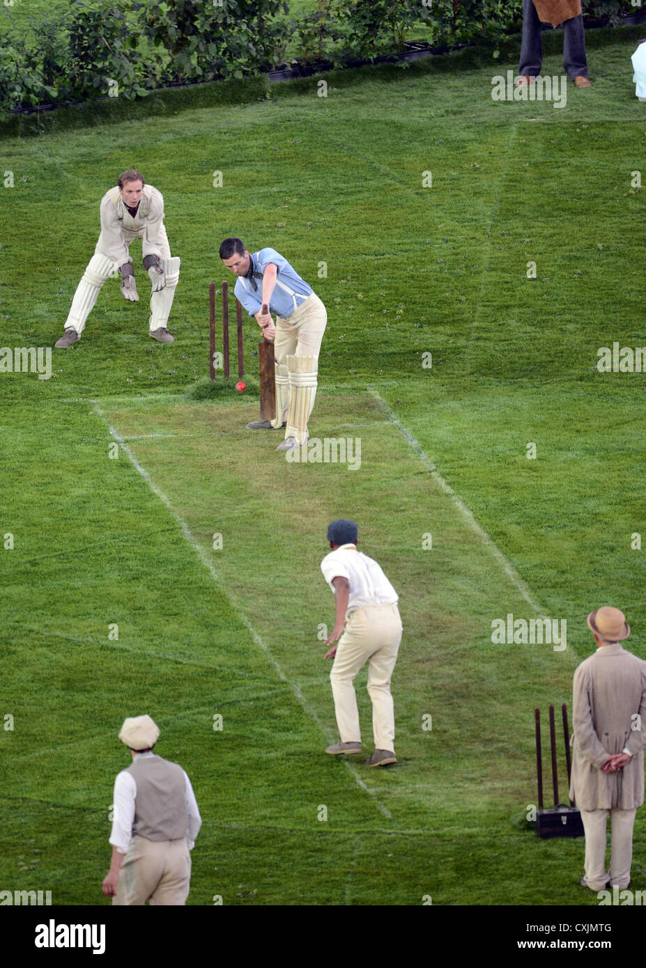 Cricket sul verde Foto Stock