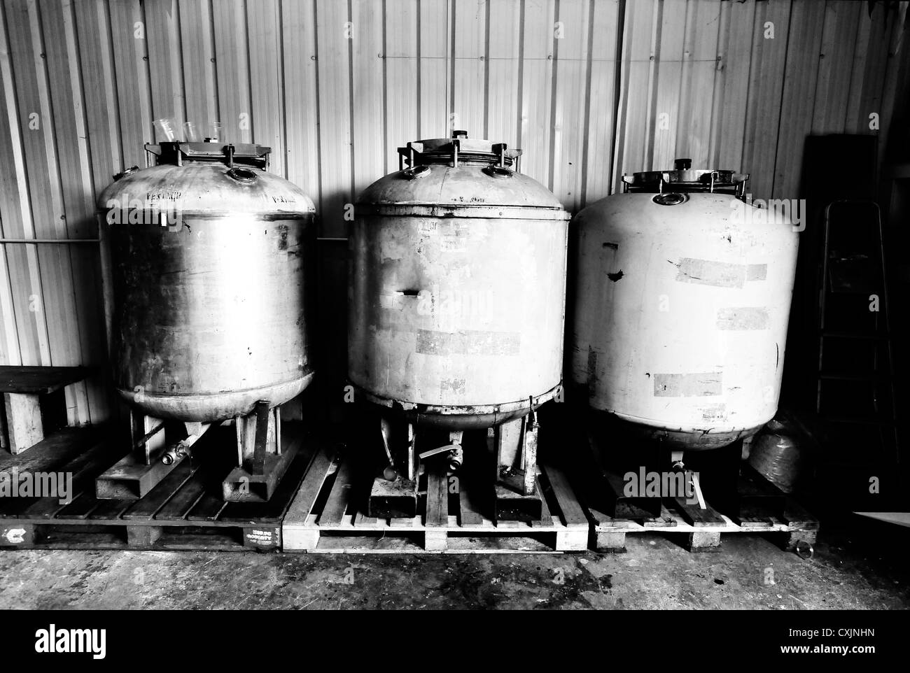 Alambicchi di birra di fermentazione della birra Foto Stock