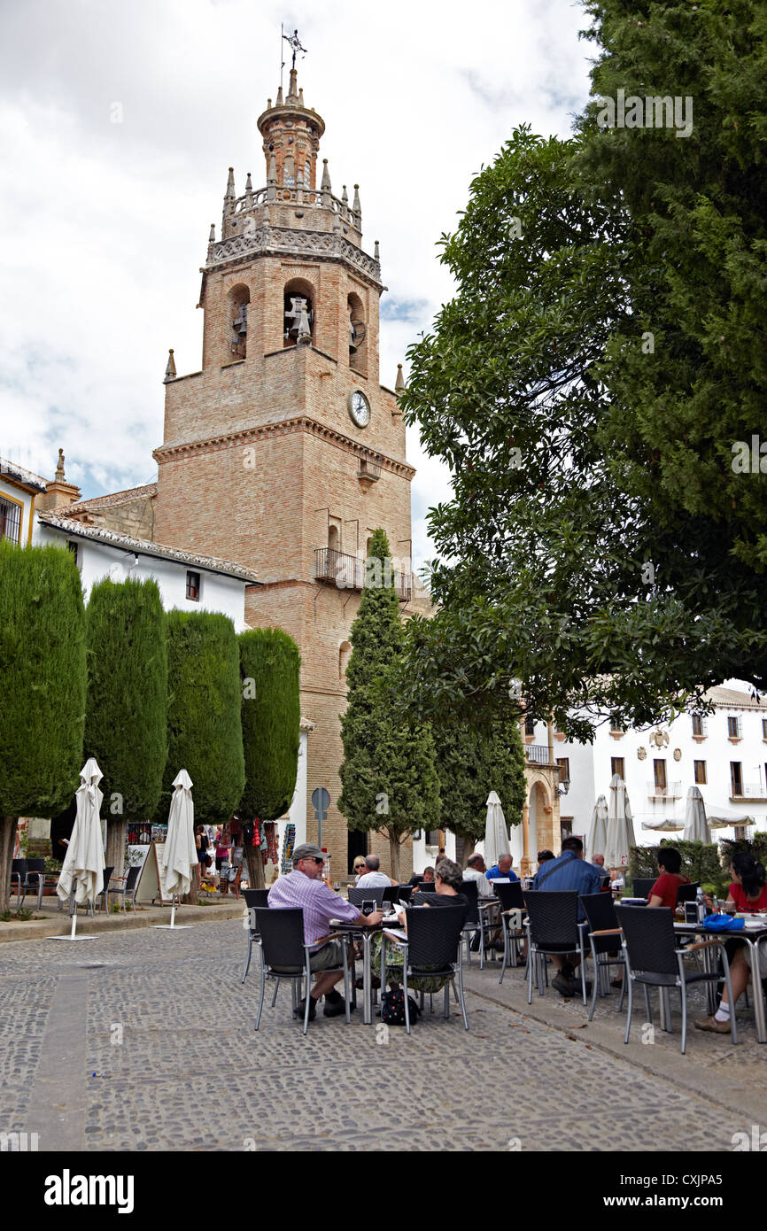 La Iglesia de Santa Maria piazza Chiesa Ronda Spagna Foto Stock