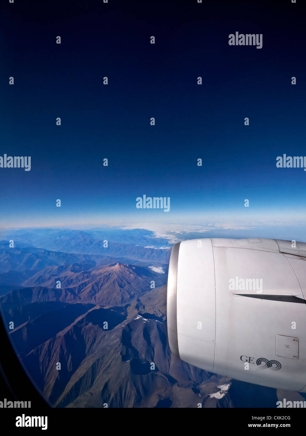 Vista aerea del Caucusus mountain range, Georgia Tblisi Europa Foto Stock