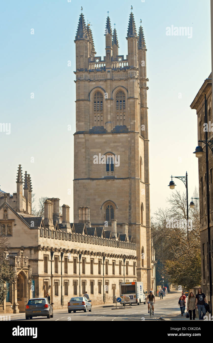 Regno Unito Oxford Magdalen College grande torre Foto Stock