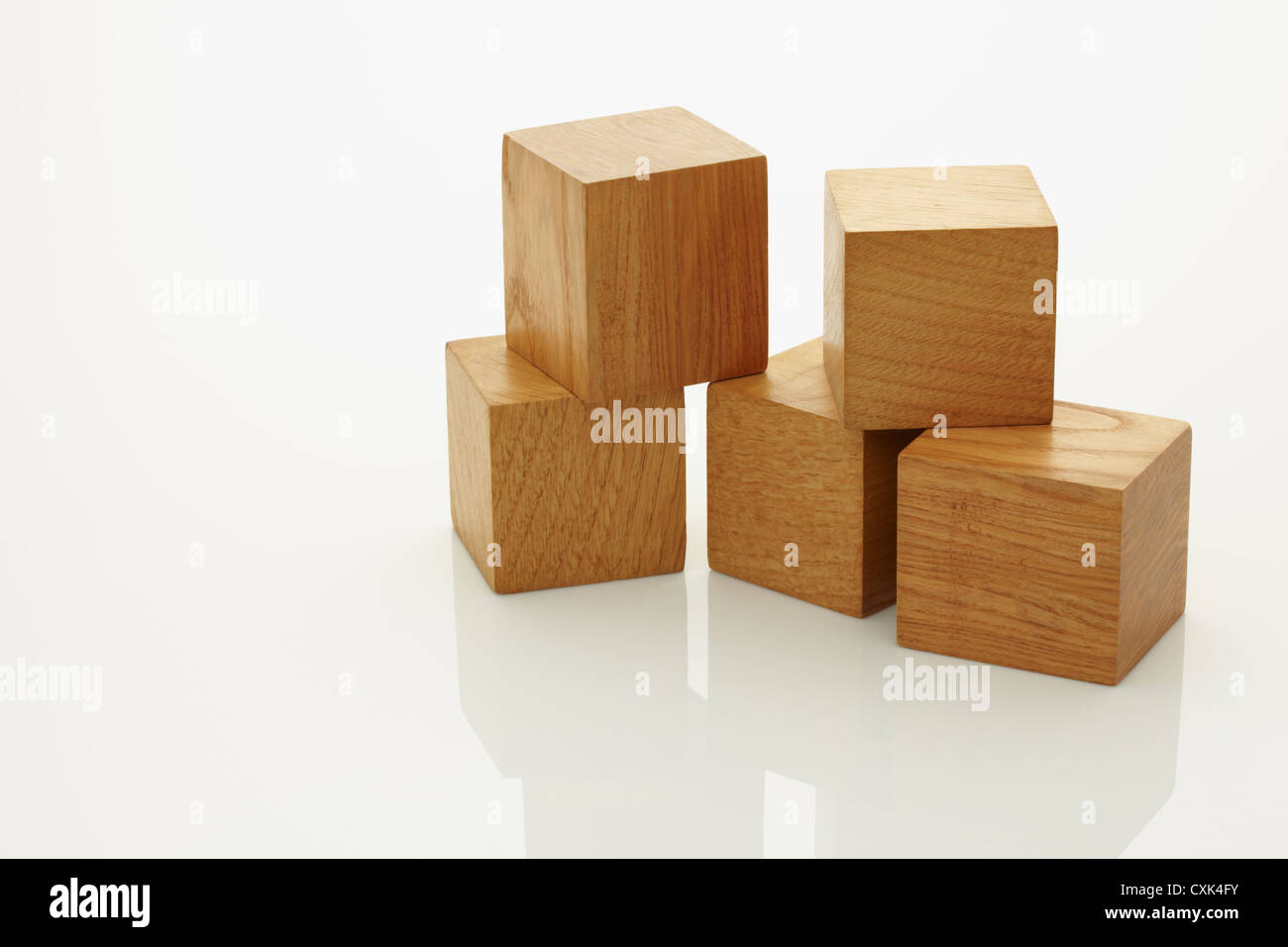 Costruzione in legno blocchi Foto Stock