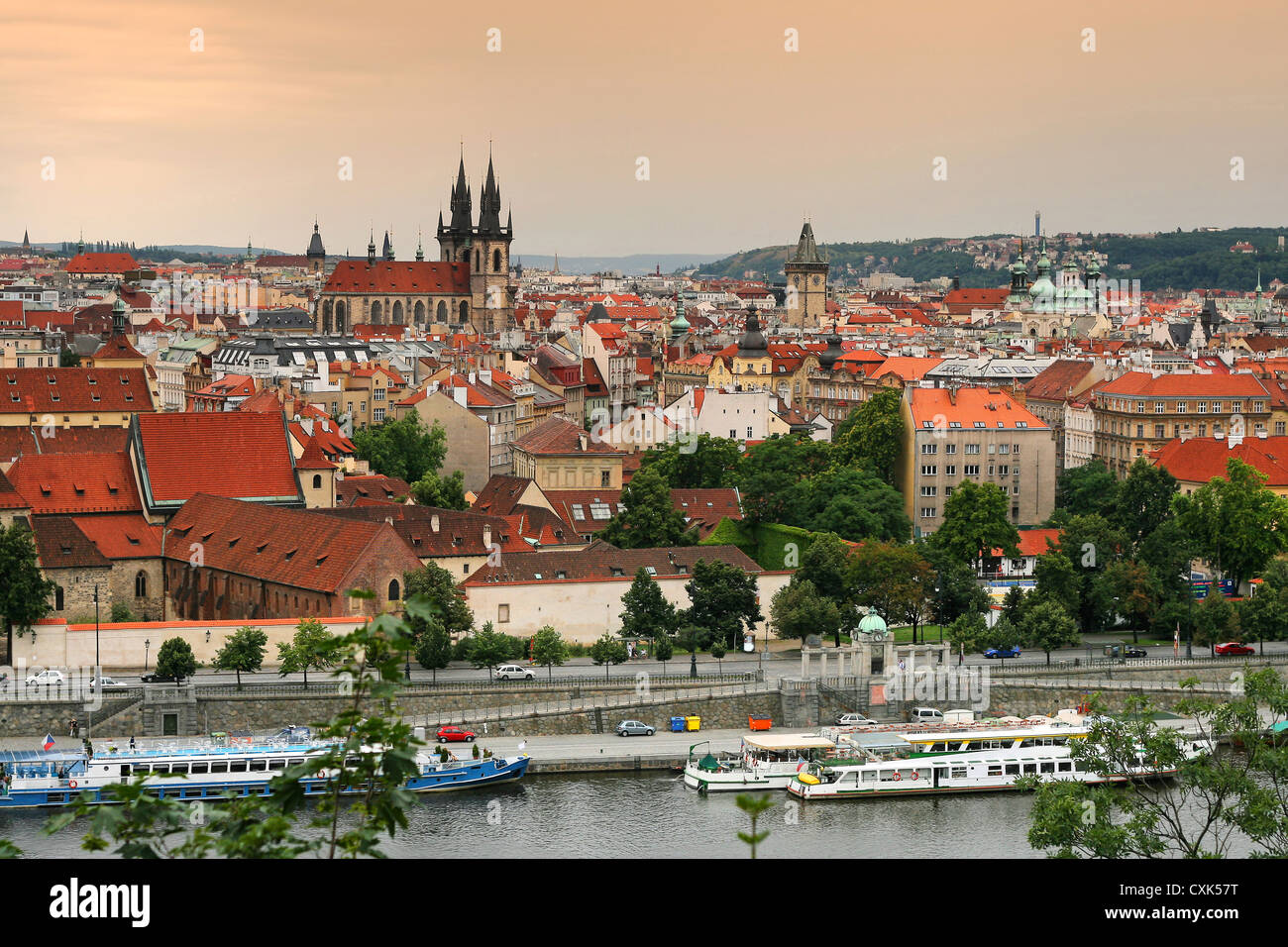 Vista su Praga Foto Stock