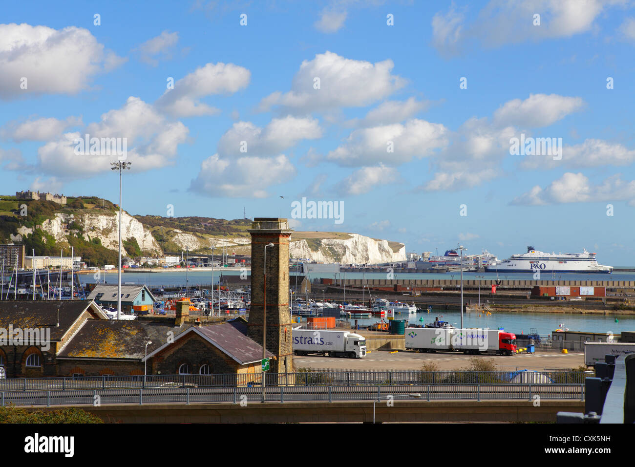 Dover Harbour docklands Kent England Regno Unito Foto Stock