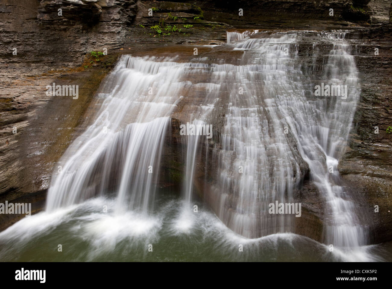 Latticello Falls State Park, Ithaca, New York Foto Stock