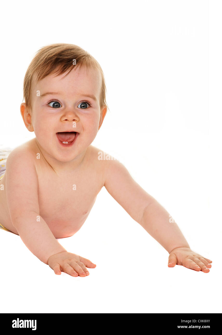 Bambino bambino in fasce, che giace a terra Foto stock - Alamy